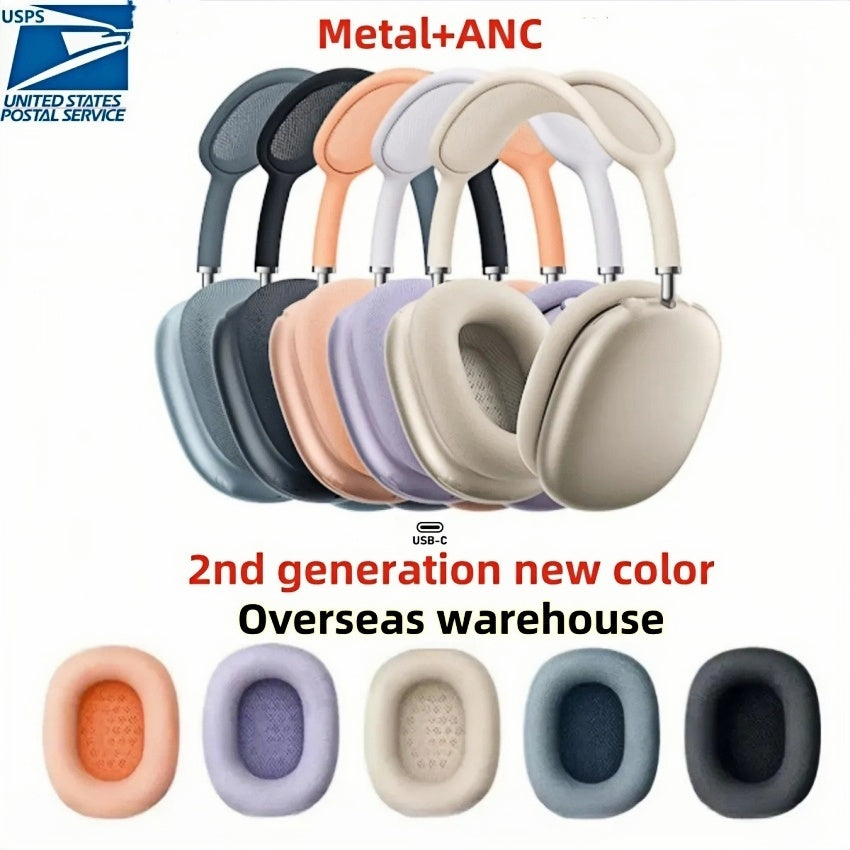 USA Stock For airpods max 2 3 Headphone airpods pro max Wireless Earphone pods maxes ANC Top Quality airpodspro Max 2 Headphones Metal Earmuffs Smar