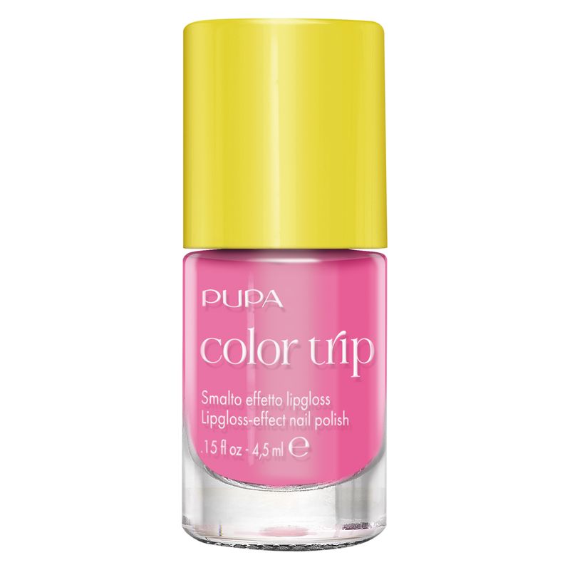 Pupa Color Trip Lipgloss Effect lak na nehty 001 - matná fuchsie (4,5 ml)