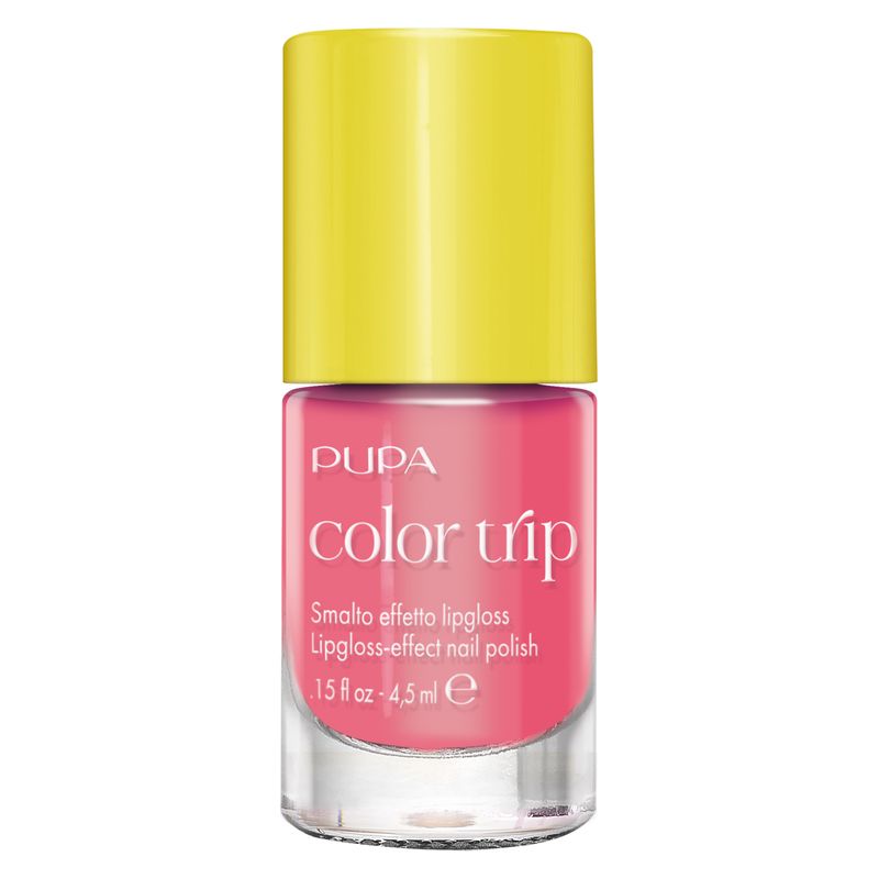 Pupa Lak na nehty Color Trip Lipgloss Effect 002 - Glassy Coral (4,5 ml)