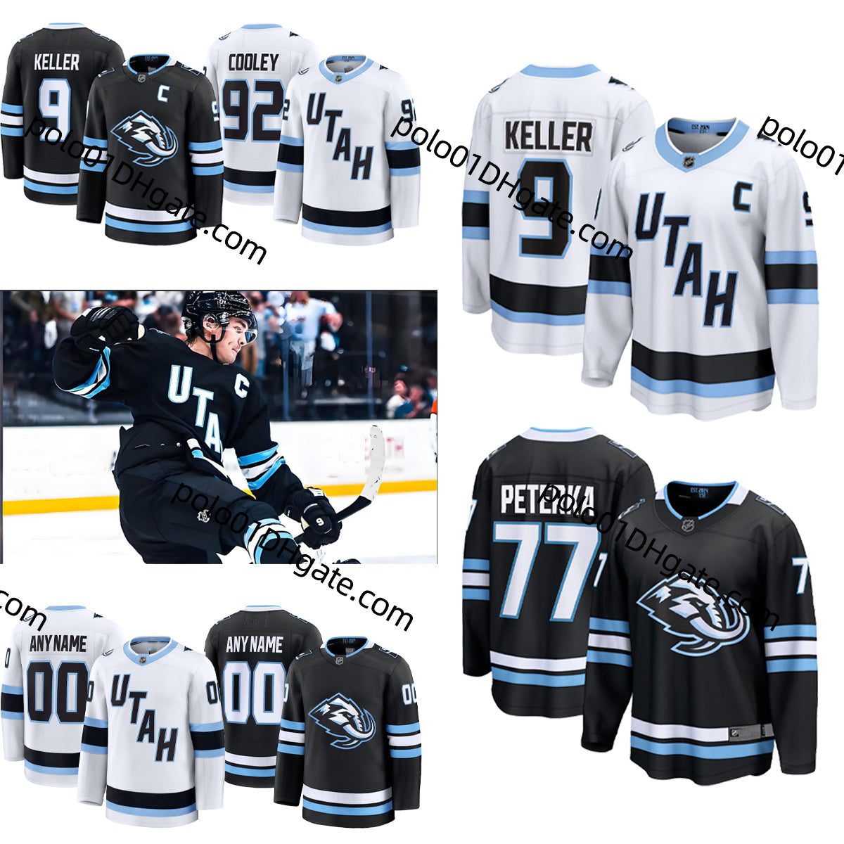 2025-26 Season Hockey Jersey 9 Clayton Keller Logan 2 Cooley 8 Nick Schmaltz Guenther Mikhail Sergachev Liam OBrien Durzi Crouse Karel Vejmelka Utah