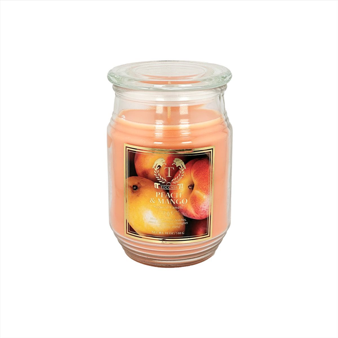 Toccata™ Aroma Scented Candles, 18 oz. (1 or 8-Pack) - Peach & Mango