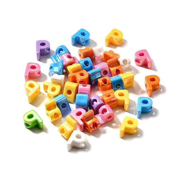 Placage uv perles européennes acryliques opaques