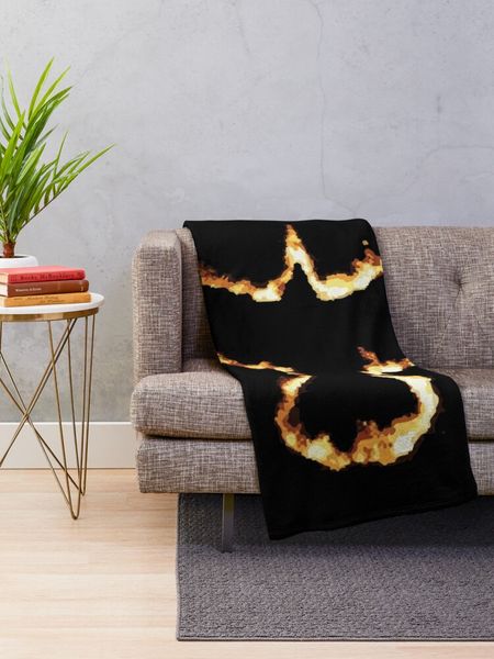 fire crow Throw Blanket Designers manga valentine gift ideas Fluffy Shaggy Bed ens Blankets