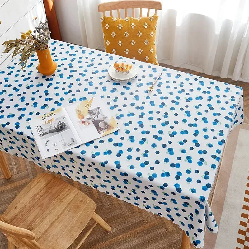 Coffee Table Cushion Rectangular New Rural Farm PVC Tablecloth Dining Cloth XVGR01