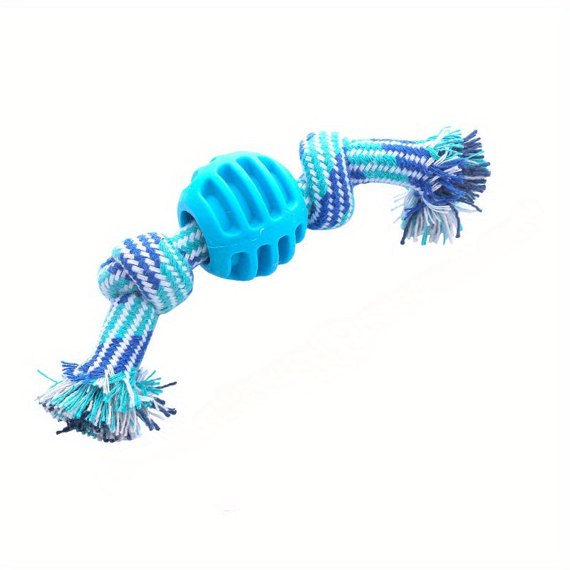 TEMU 1pc Interactive Knot Rope For Durable Chew Toys For Safe Oral Health Care, Entertaining Design For Pet Exercise And Mental Stimulation"