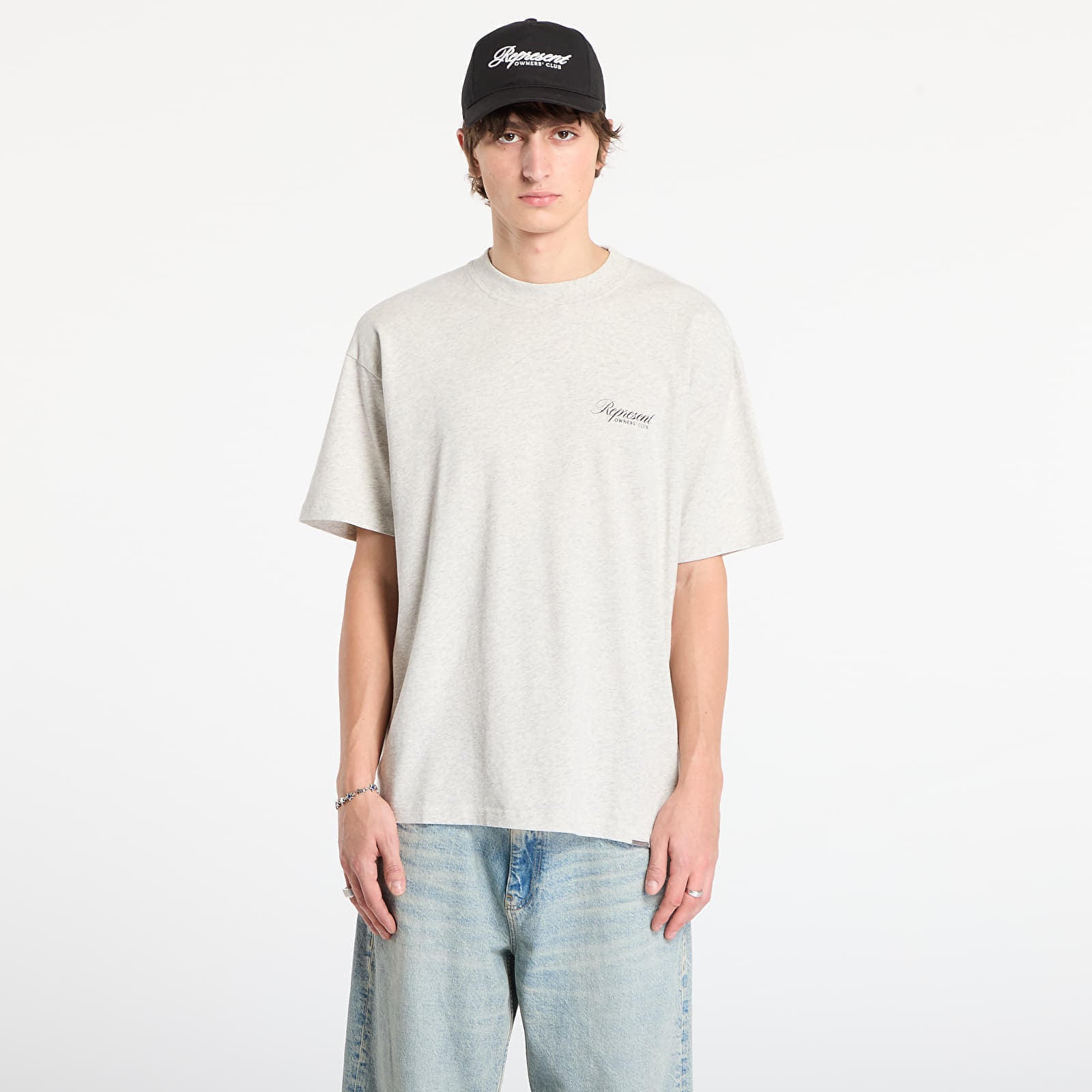 T-paita REPRESENT Represent Owners Club Script T-Shirt Cream Marl XXL