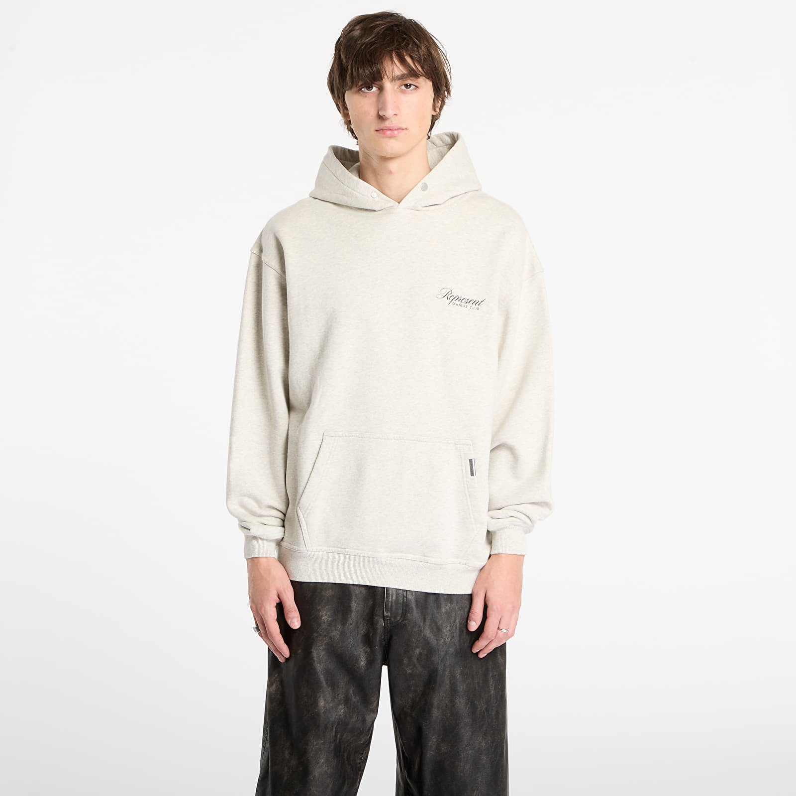 Sweatshirt REPRESENT Represent Owners Club Script Hoodie Cream Marl L