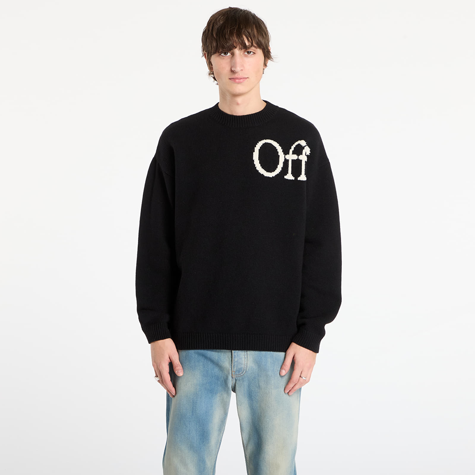 Sweatshirt Off-White Bookish Shared Knit Crewneck Black L