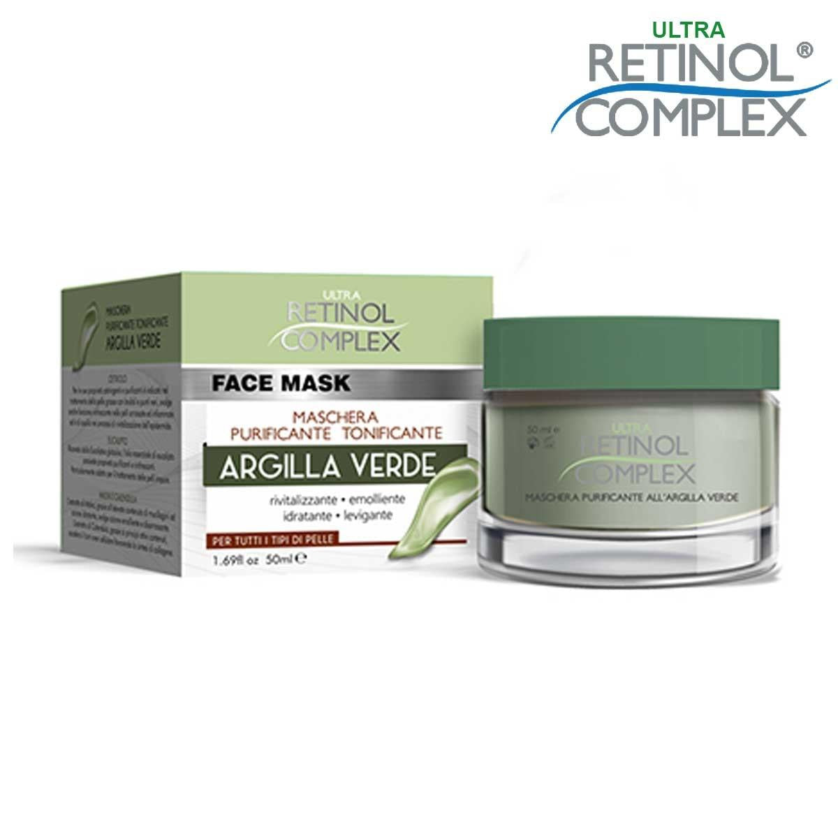 Retinol Complex Purifying and toning green clay face mask 50 ml