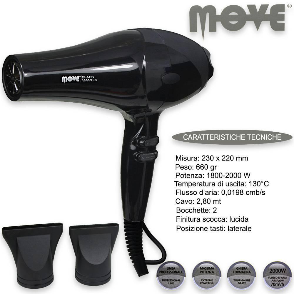 Hair dryer move black mamba 2000 watts