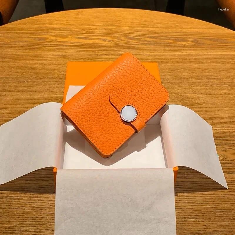 Card Holders Free Customized Initials Pulling Head Cow Leather Bag Genuine Pickup Small Fresh Wallet Cardholder