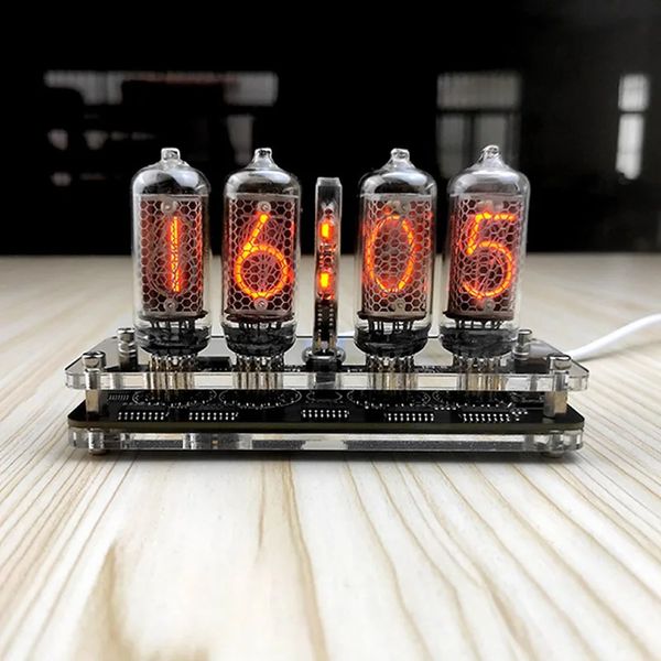 4digit IN8 Nixie LED clock with remote control backlight 240905