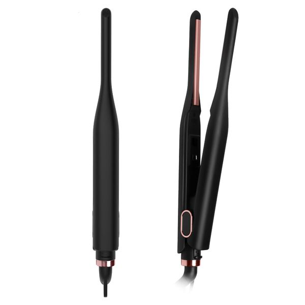 Small Flat Iron for Short Hair Pencil Flat Iron Mini Hair Straightener Ceramic Beard Straightener Tiny Hair Straightening Iron 250110