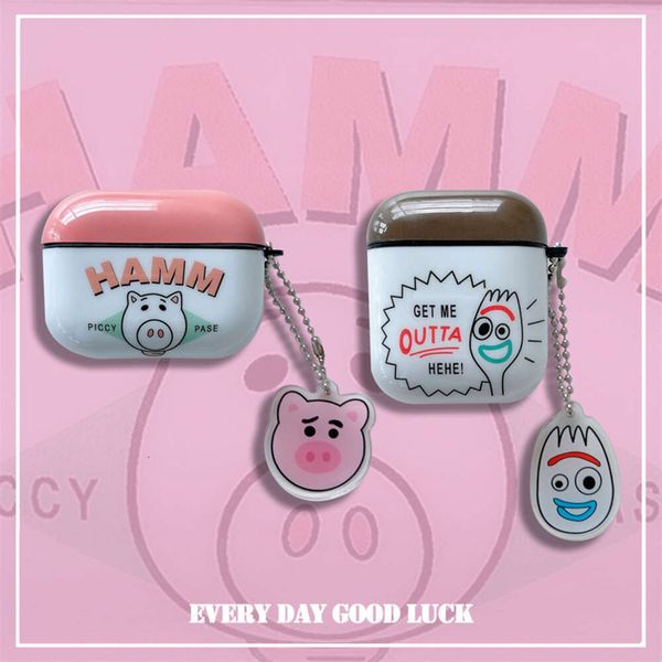 ddmygifts Piggy Fork Pro Bluetooth Wireless Earphone Cover 1-2-3 Generation Cartoon Cute Protective Soft Shell Suitable A