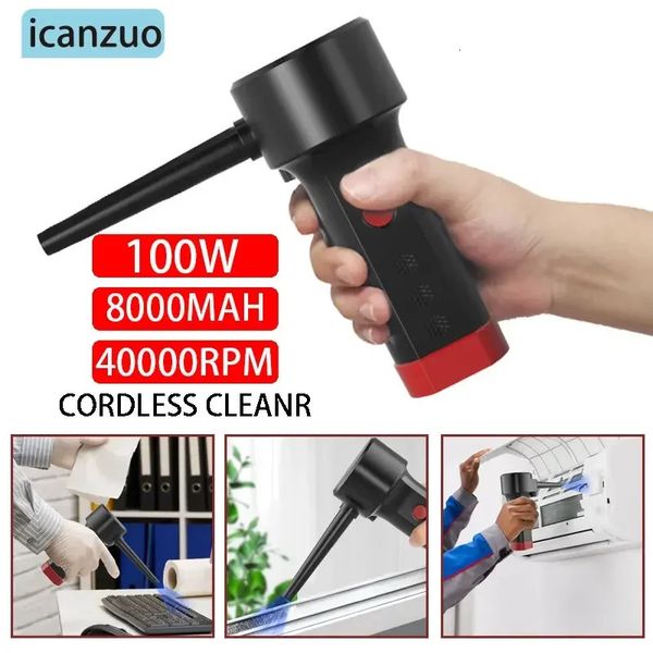 Icanzuo Cordless Air Duster Electric Blower Computer Keyboard CleaningRechargeable Handheld Cleaner 240407