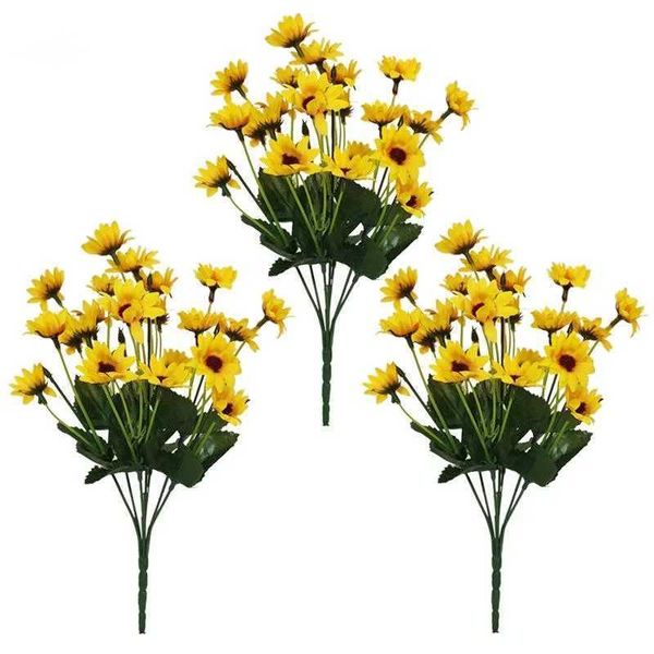 Sunflower Artificial Flower Plant Dried Natural Protection Sunflower Family Wedding Decoration Flower Supply Rose Petals Vase Y250110