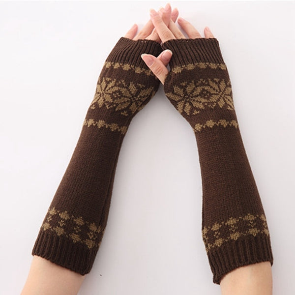 Polyacrylonitrile Fiber Yarn Knitting Long Fingerless Gloves