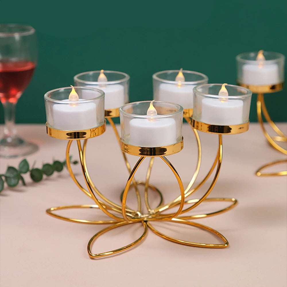 Metal Candlestick Holder Iron Candle Holders for Romantic Candlelight Dinner Props Table Decoration Retro Bedroom Ornaments 250812