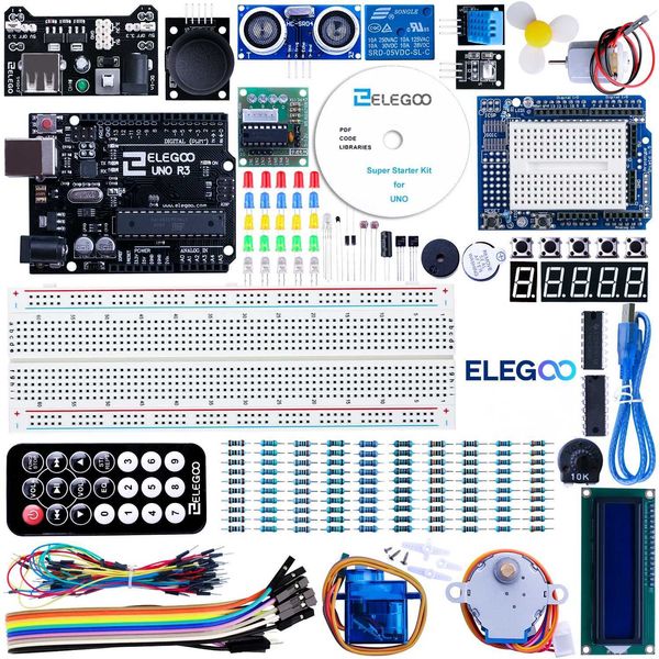 Electronics Robots ELEGOO UNO Project Super Starter Kit with Tutorial and UNO R3 Compatible with Arduino IDE DIY Electronic Kit J241104