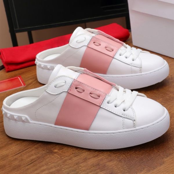 Men Women Pair Designer Slippers Open back studs untitled slide mule sneakers Mens Womens Classics Luxury Rubber slides slipper Outdoor Fash