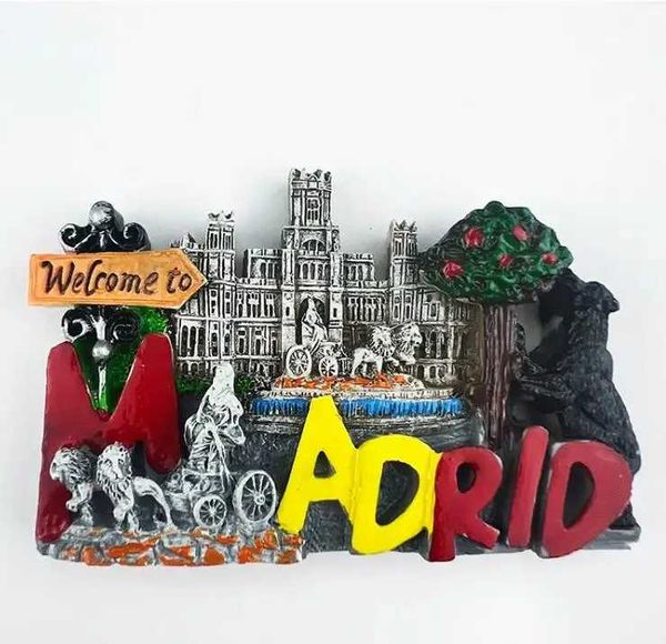 Madrid Barcelona fridge magnets Spain Tourist Souvenirs Flamenco Dance Girl Pamplona Valencia Magnets for Refrigerators Decor Y240816