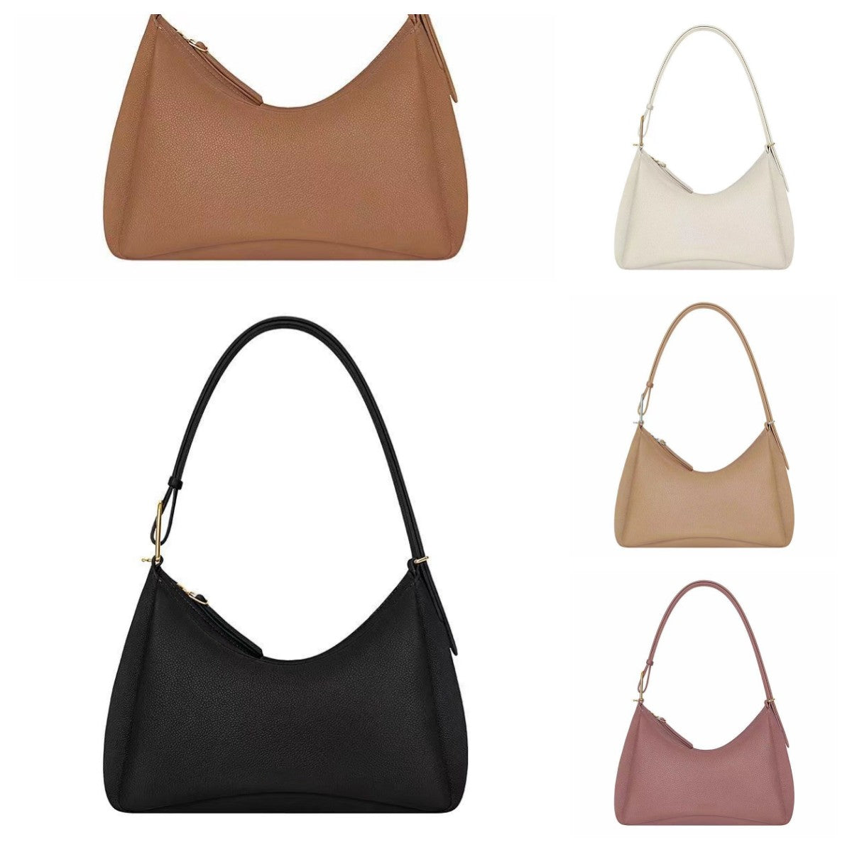 New Luxury bag Armpit Bag Crescent Lychee Grain Cowhide Portable One Shoulder Messenger Women&#039;s