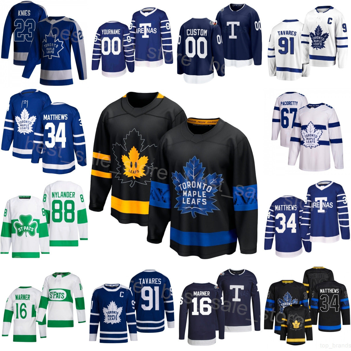 Women Man Kids Hockey Maple Leafs Jerseys 16 Mitch Marner 88 William Nylander 23 Matthew Knies 67 Max Pacioretty 64 David Kampf Stitched Reverse Ret