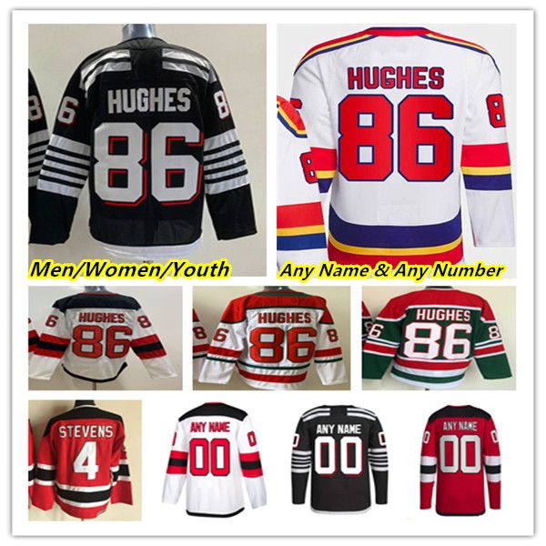 Jack Hughes NJ Hockey Jerseys Jesper Bratt Nico Hischier Dougie Hamilton Dawson Mercer Miles Wood Ryan Graves John Marino Yegor Sharangovich