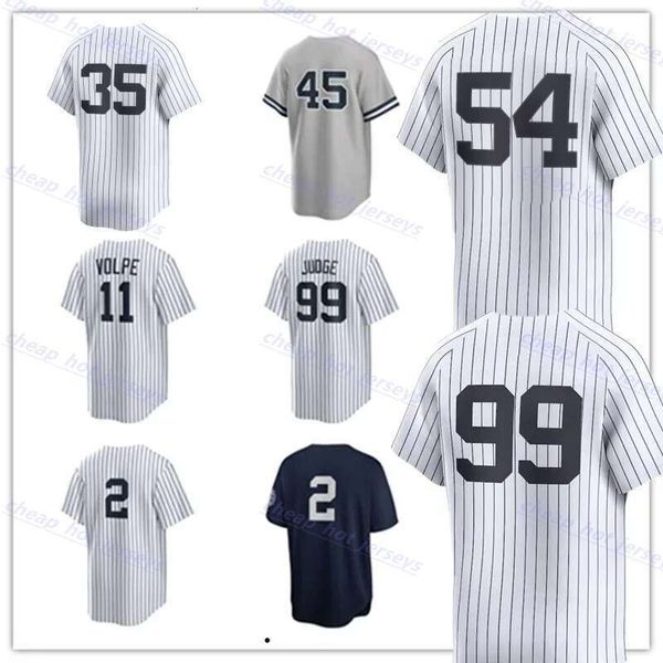 Max Fried Custom 99 Aaron Judge Baseball Jersey Cody Bellinger Volpe Gerrit Cole Marcus Stroman Alex Verdugo Gleyber Torres 13 Chisholm Jr M