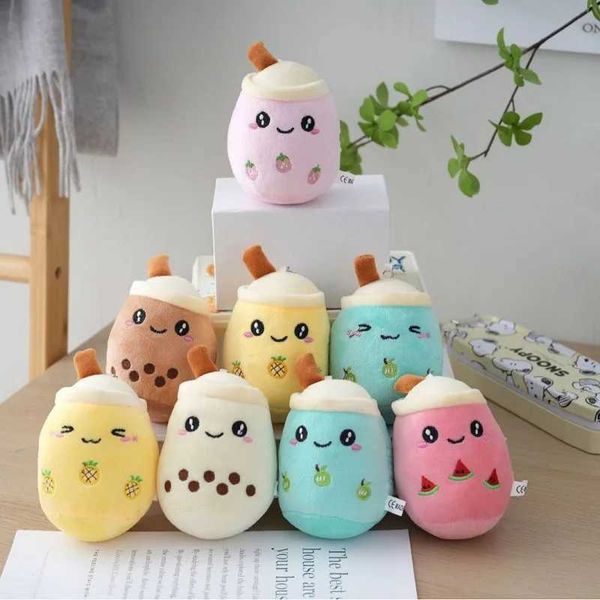 Cute Stuffed Plush Bubble Tea Food Milk Cup Plushie Pillow Mini Simulation Keychain Pendant Soft Plush Doll Toys Gifts for KidsXJ250109