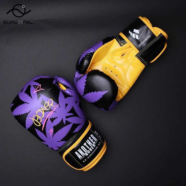 Boxing Gloves 6 12 14oz PU Leather Muay Thai Tube De Boxeo Sanda Free MMA Taekwondo Training Gloves W241010