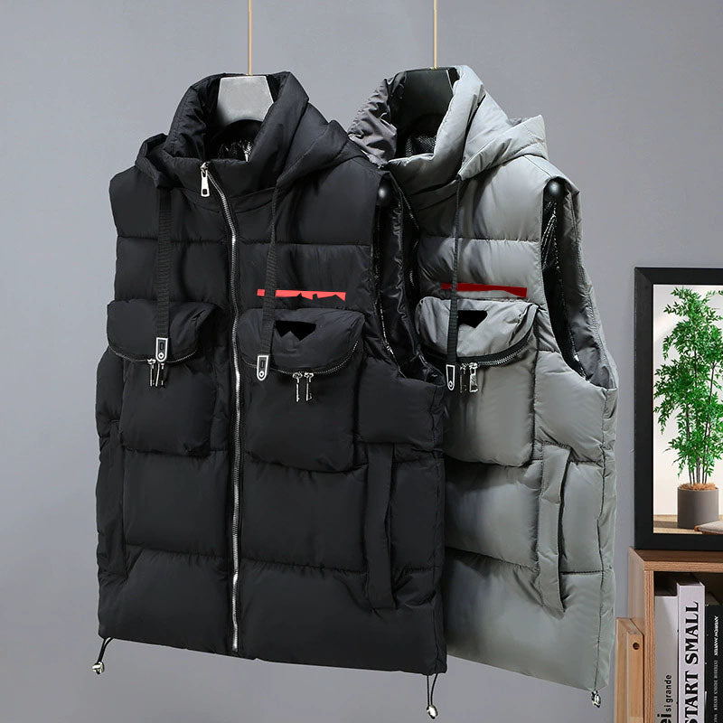 Mens Down Vest Winter Puffer Jacket stand collar Women Outerwear Vests Hight Quality Designer Parkas Cotton jacket hooded cotton vest