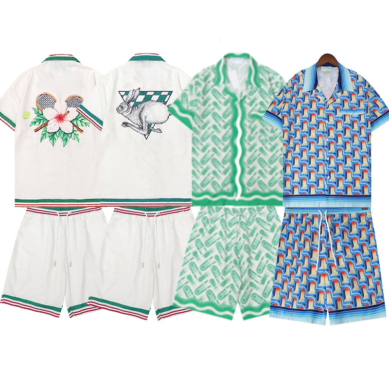 designer men shirts designer shirts button up shirt dress shirts men women casual shirts summer beach set men shorts breathable print suit asian siz