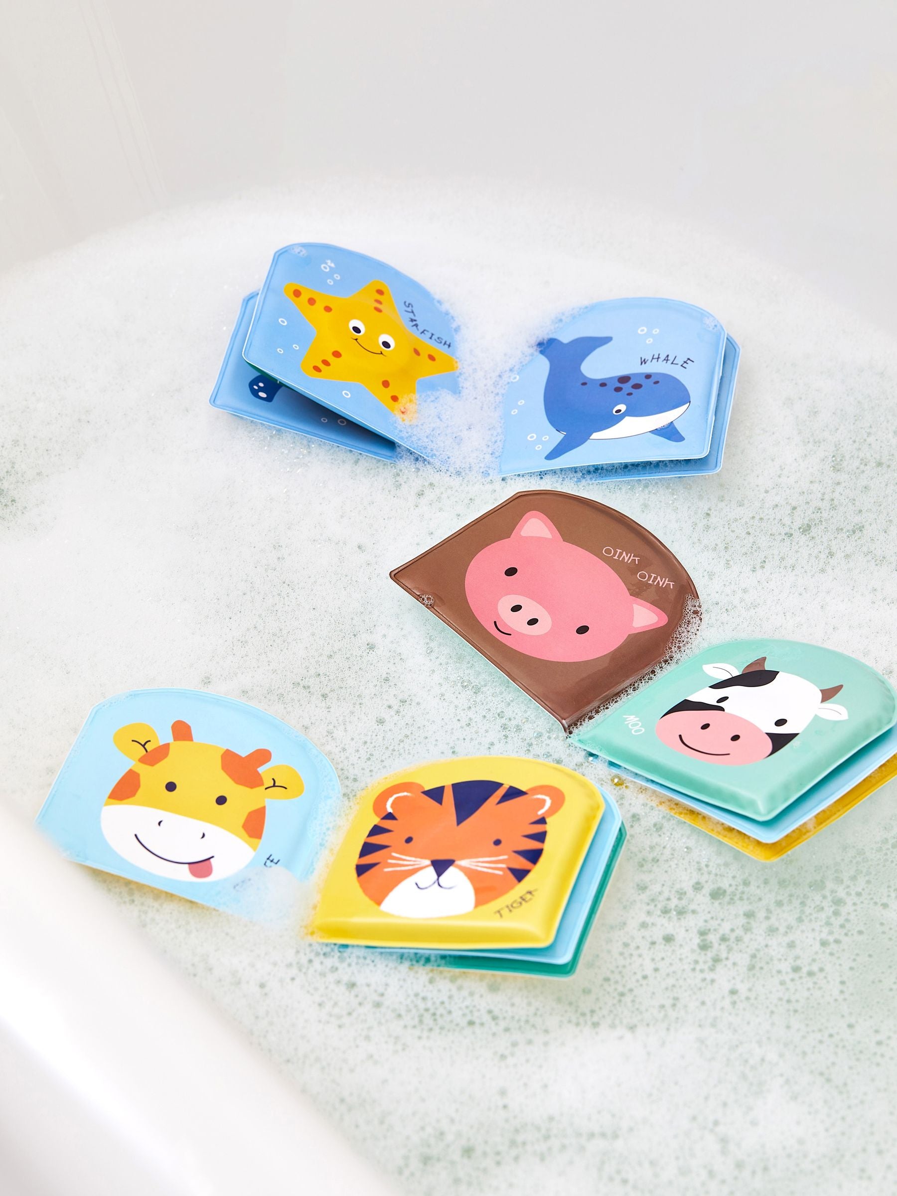Set of 3 Mini Animal Bath Books ONE