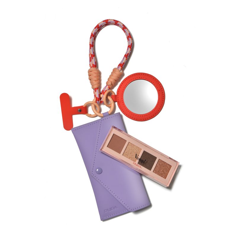 Pupa Everywear – Vamp! 4-teilige Lidschattenpalette – Handschlaufe, Handy-Patch, Spiegel, Palettenhalter 001 (5,2 g)