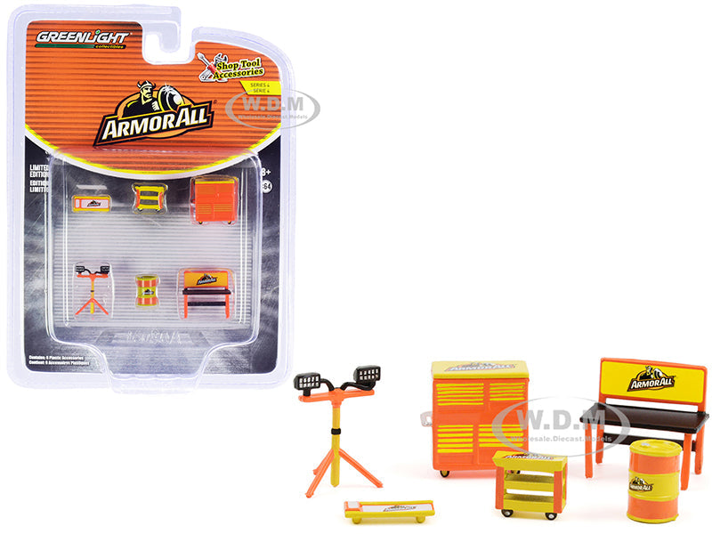"Armor All" 6 piece Shop Tools Set "Shop Tool Accessories" Series 4 164 Models by Greenlight