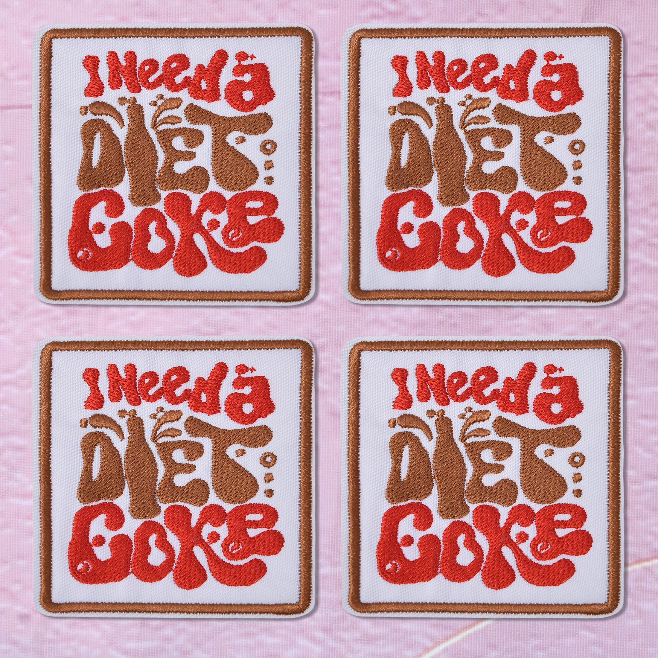 TEMU Set Of 4 Stylish Embroidered Patches For Diy Ironing Or Sewing Trucker Hats, Baseball Caps, Bags, And Clothing For Decoration.