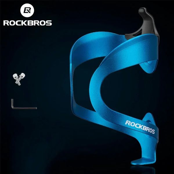 ROCKBROS bicycle aluminum alloy adjustable water bottle cage mountain bike bottle holder Ultralight handle installation 241212