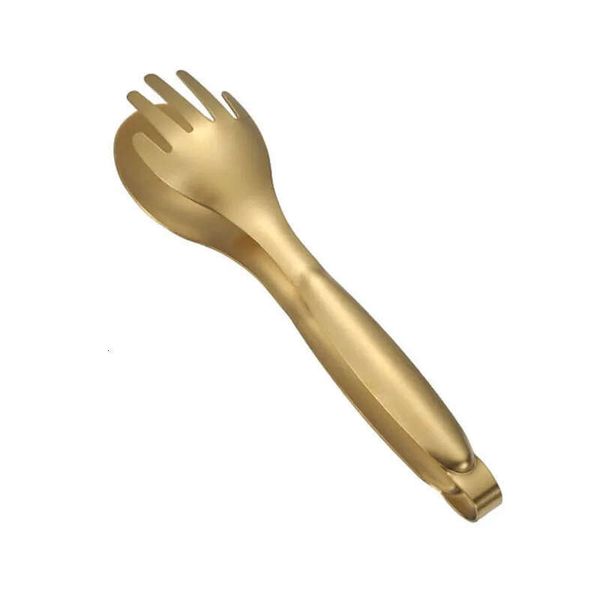 Design Stainless Food Serving Spoon Fork Steel Dinner Buffet Tongs Bread BBQ Kitchen Tools Accessories Hw0010