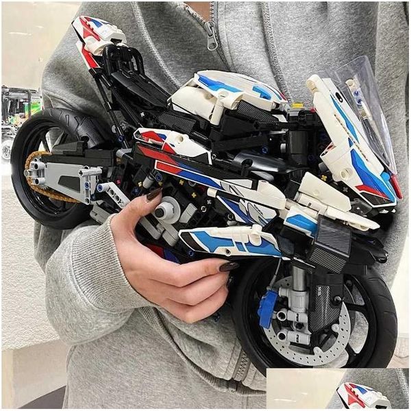 Motorcycle Blocks 42130 1000 Rr Model Building Set 1920 Pieces Bs Moc Toys Christmas And Easter Gift For Kids Or Adtl4715 Drop Deliver Otkbm