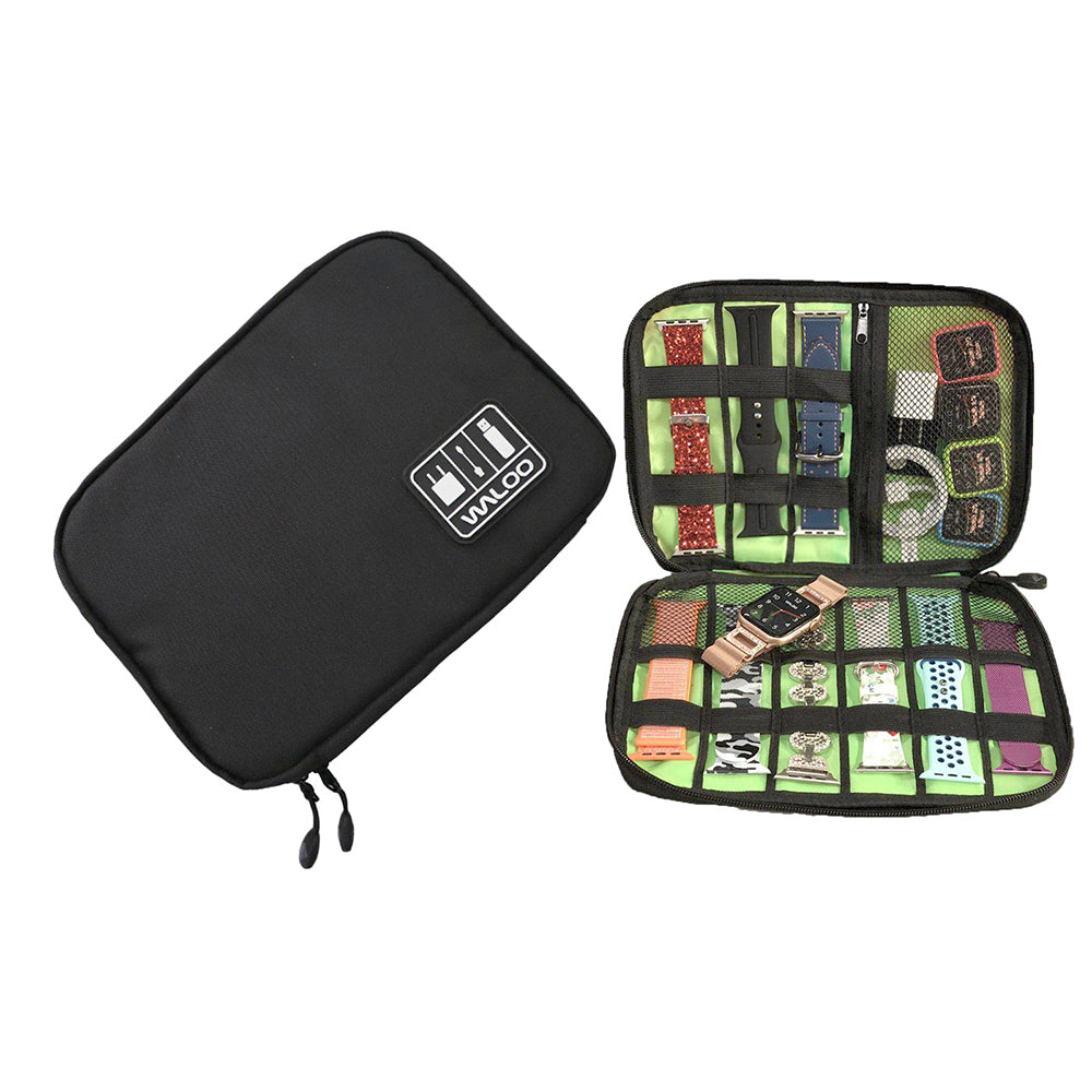 Smartwatch Band Case-Holder & Cable Organizer  - Black