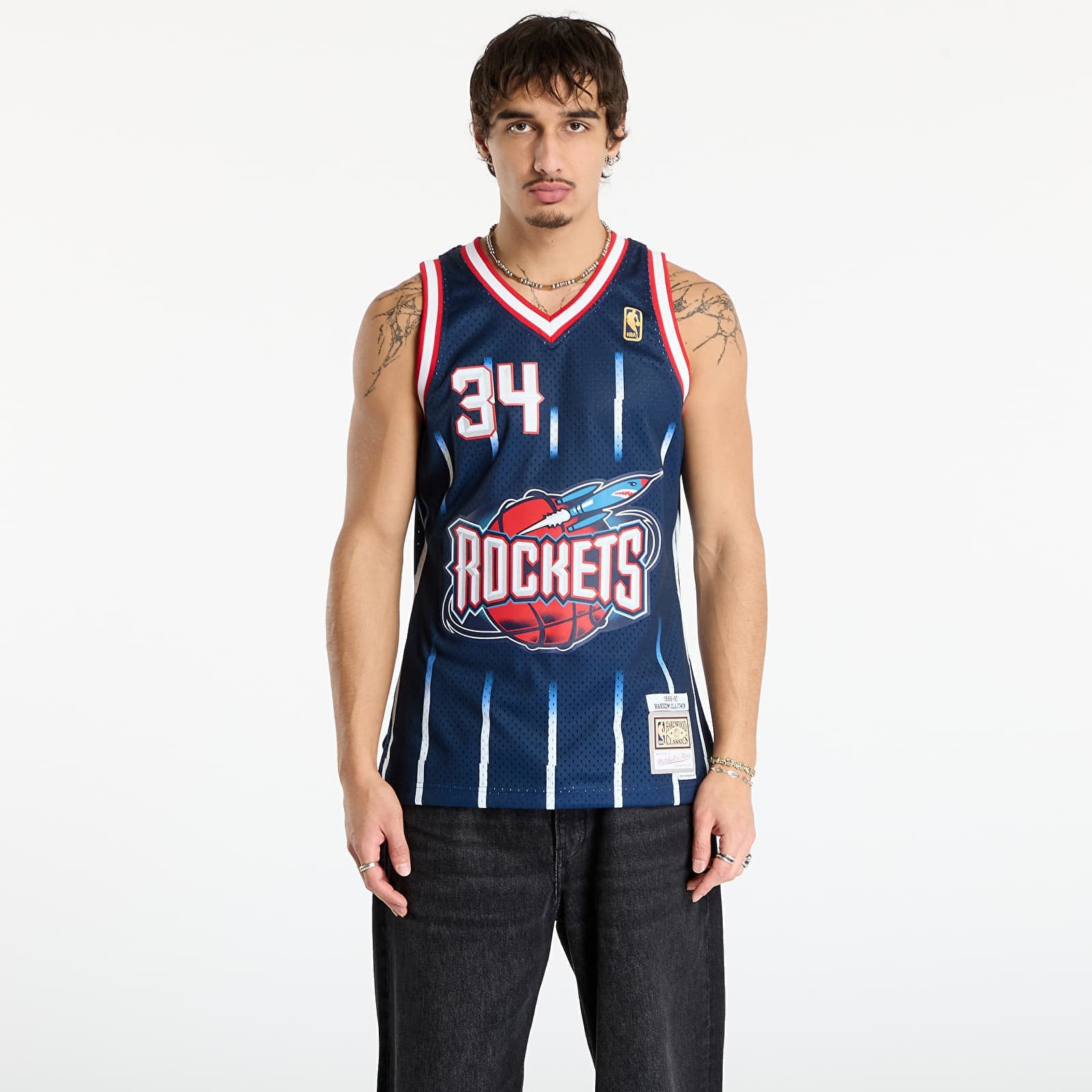 Tank top Mitchell & Ness NBA Swingman Road Jersey Rockets 1996 Hakeem Olajuwon Navy L
