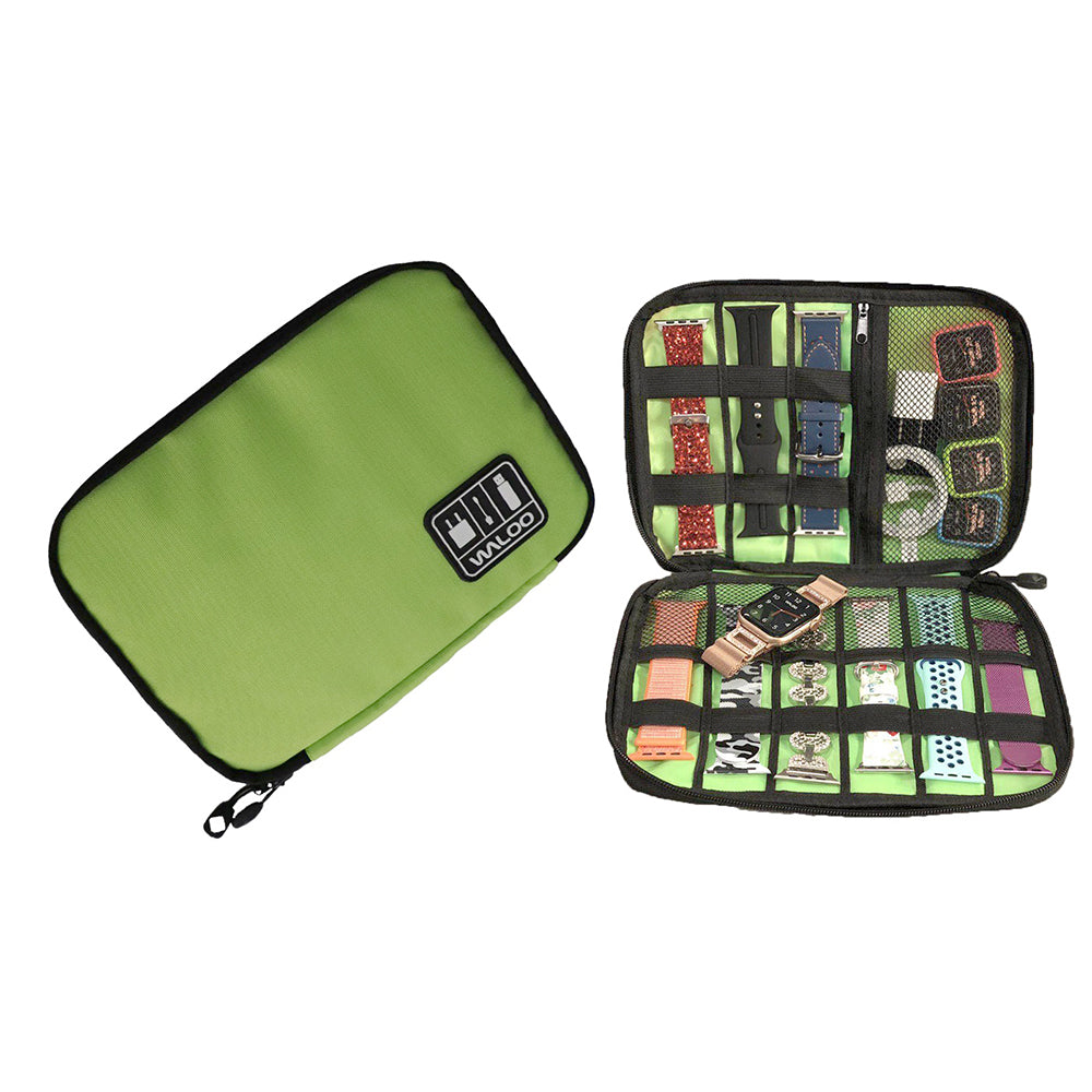 Smartwatch Band Case-Holder & Cable Organizer  - Green