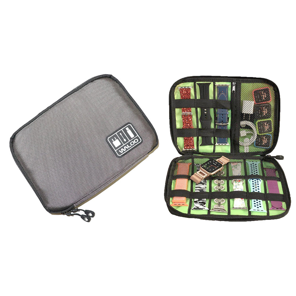 Smartwatch Band Case-Holder & Cable Organizer  - Gray