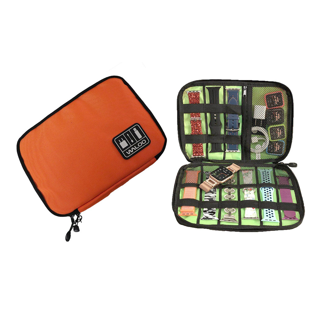 Smartwatch Band Case-Holder & Cable Organizer  - Orange