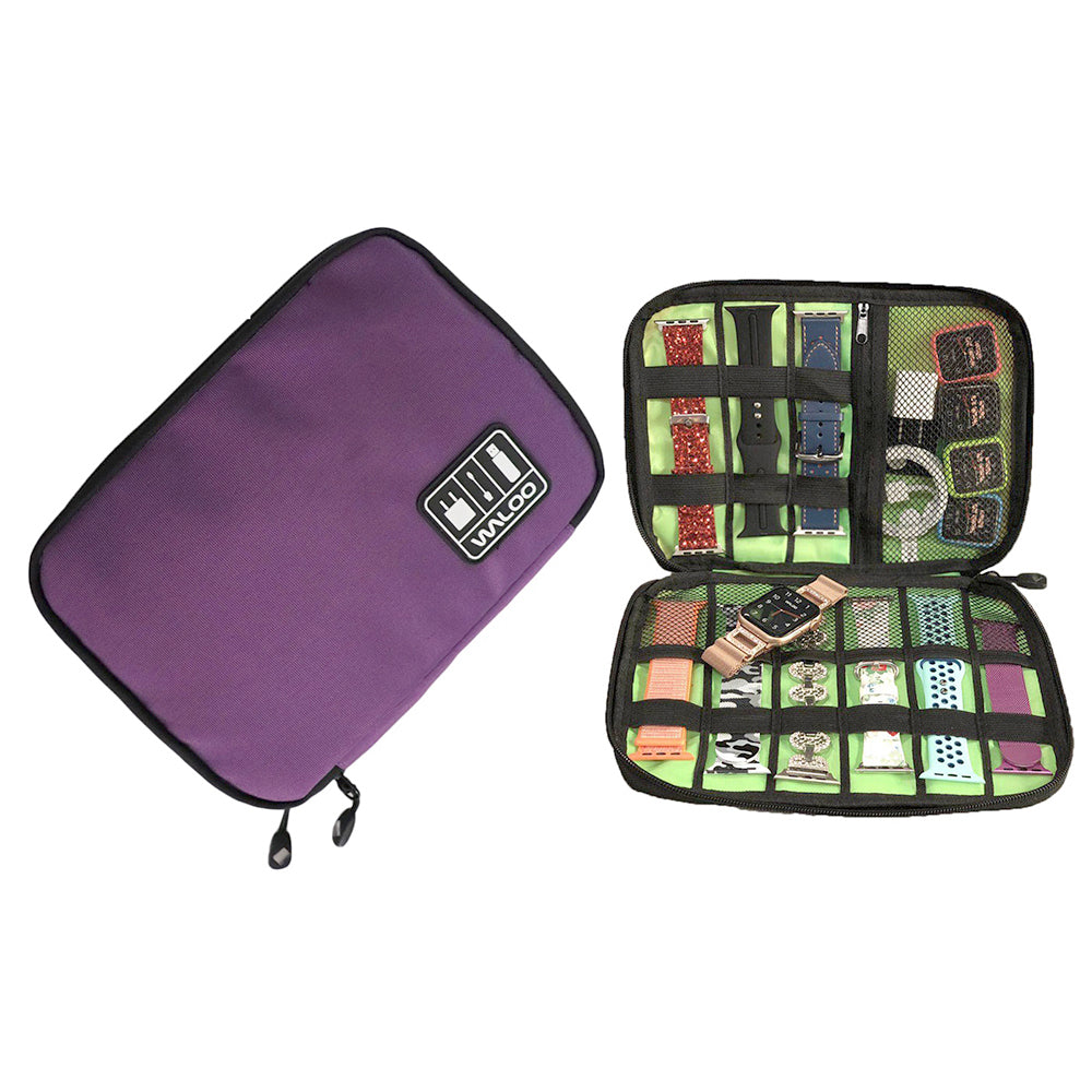 Smartwatch Band Case-Holder & Cable Organizer  - Purple