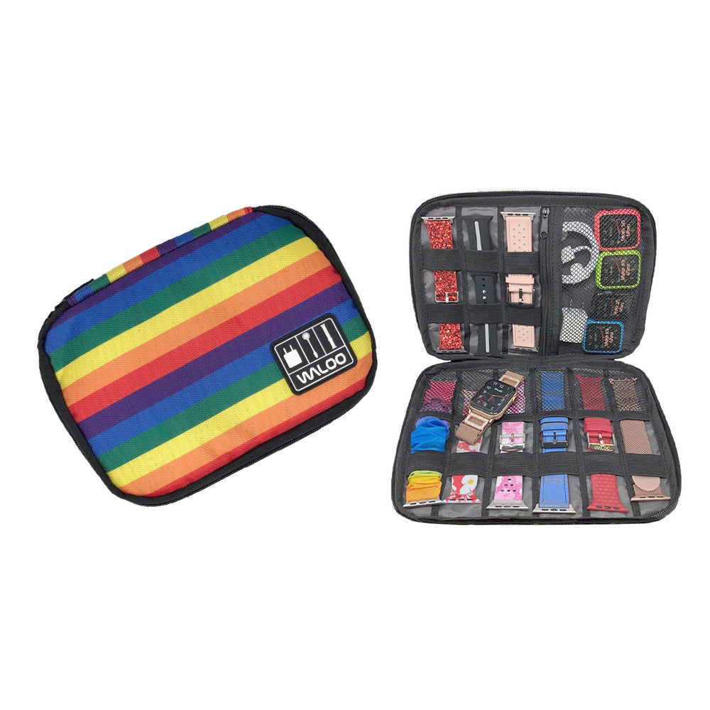 Smartwatch Band Case-Holder & Cable Organizer  - Rainbow