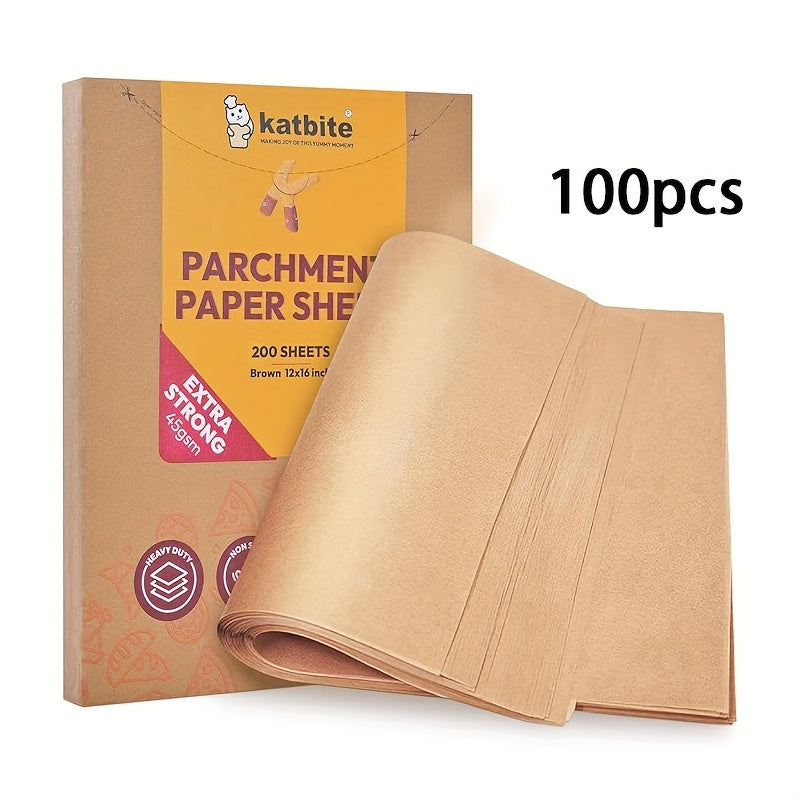 TEMU Paper-100pcs Parchment Paper Baking Sheets 9x13 Inches