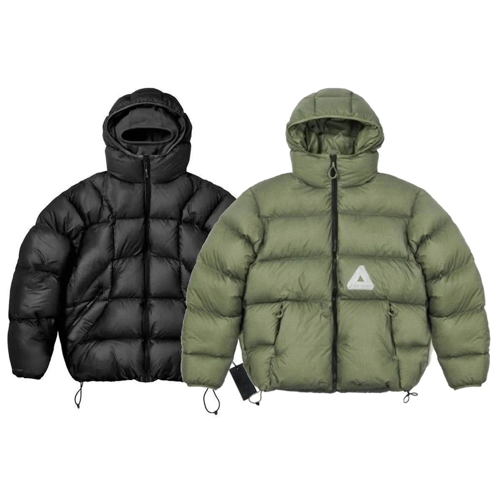 BALACLAVA PUFFA PERTEX with face mask zip up down jacket thick warm Winter Jacket Windbreaker Coat jacket men Hooded Puffer Jacket Casual EU size S