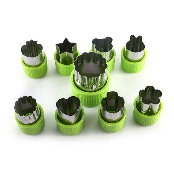 Star Heart Shape Vegetables Cutter Plastic Handle Portable Cook Tools Stainless Steel Cake Cookie Biscuit Fruit Cutting Mold Kitchen Gadgets